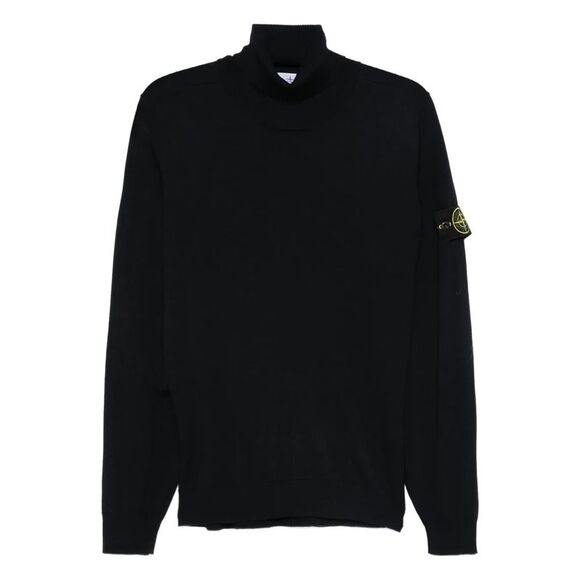 Stone Island Men Ribbed Wool Turtleneck Sweater